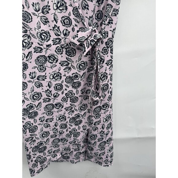 J. Crew Floral Wrap Mini Dress Women 0 Pink Preppy Feminine Romantic Fairy - Picture 6 of 8